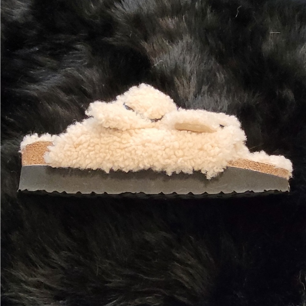 Birkenstock Shearling Papillio Arizona Platform - size 39